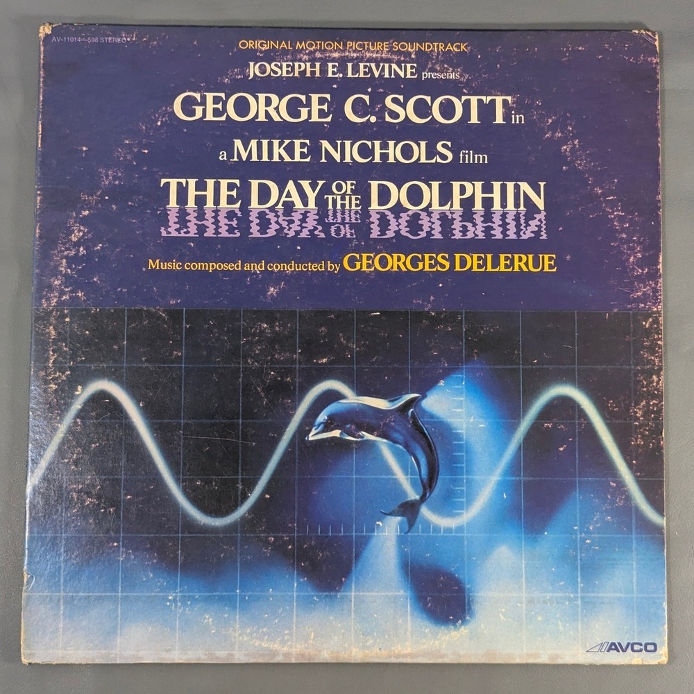 The Day Of The Dolphin Soundtrack Vinyl LP Georges Delerue 1974 Avco AV-11014